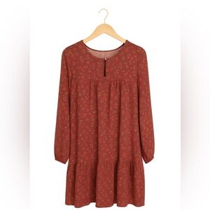 Sonoma New No Tags Floral Long Sleeve, Knee Length Dress size medium.